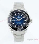 VR Omega Planet Ocean 6000m Ultra Deep Seamaster 45.5 Watch Blue Quarter Arabic Dial